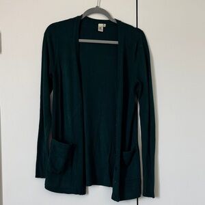 14th & Union Dark Green Women's Cardigan Sweater